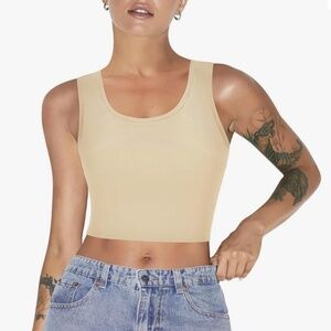 LODAY Women Transgender Tomboy FTM Elastic Chest Binder Bra Pullover Tank Top S